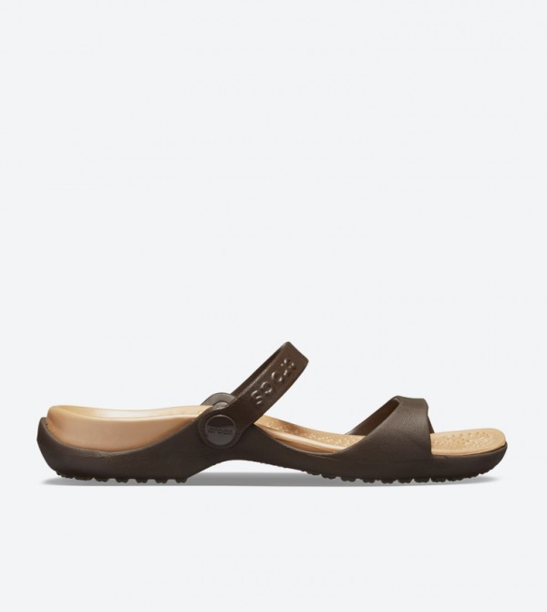 Cleo Two Strap Round Toe Sandals - Brown 10043-23Q