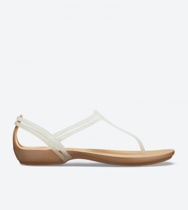 Isabella T-Strap Round Toe Sandals - White 202467-13S