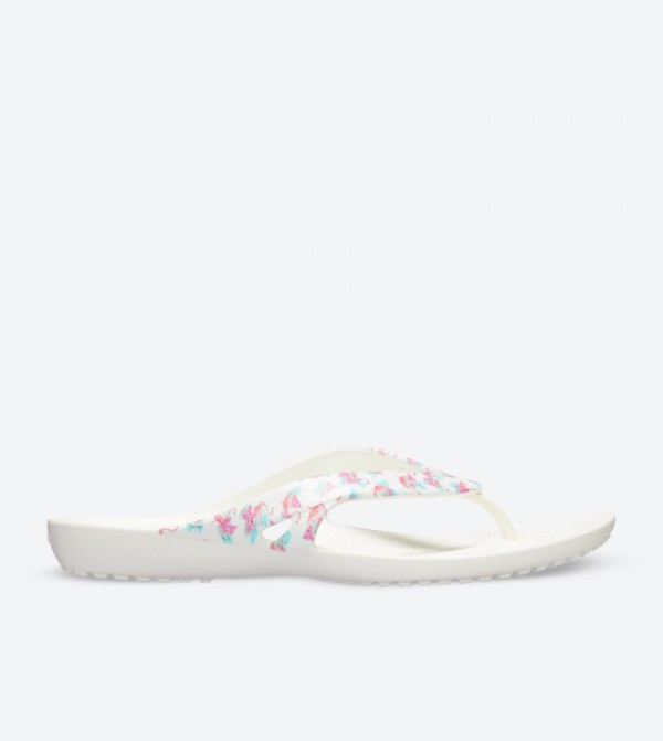 Kadee Ii Graphic Flip Flops - White 204231-97T