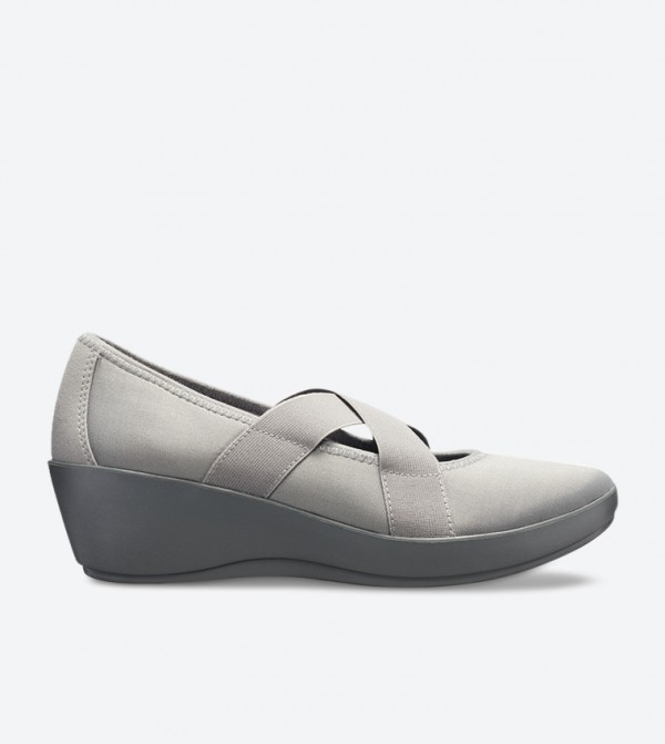 Busy Day Strappy Wedge Pumps - Grey 205306-0DX