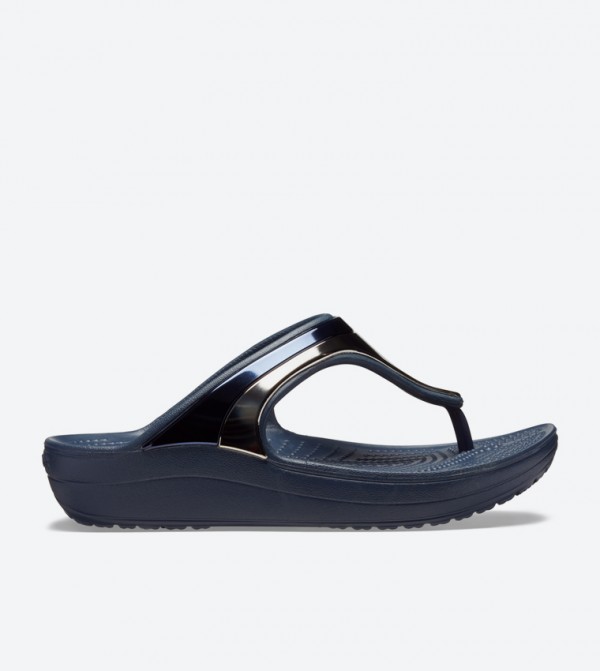 Sloane Metalblock Flip Flops - Navy 205357-4JD