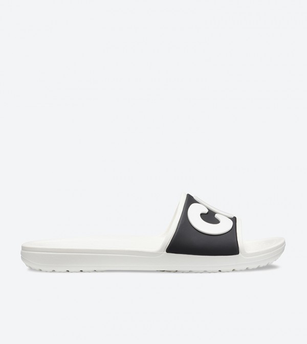 Crocs Sloane Logo Slides - White 205397-103