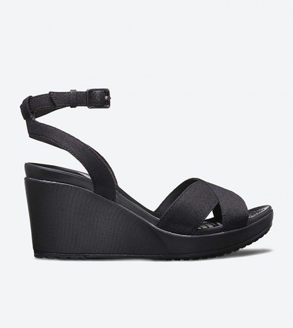 Women's Crocs Leigh II Cross-Strap Ankle Wedge